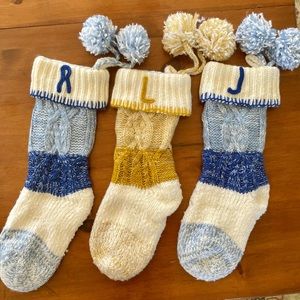 Anthropology Clarence Stockings, letters R, L, J